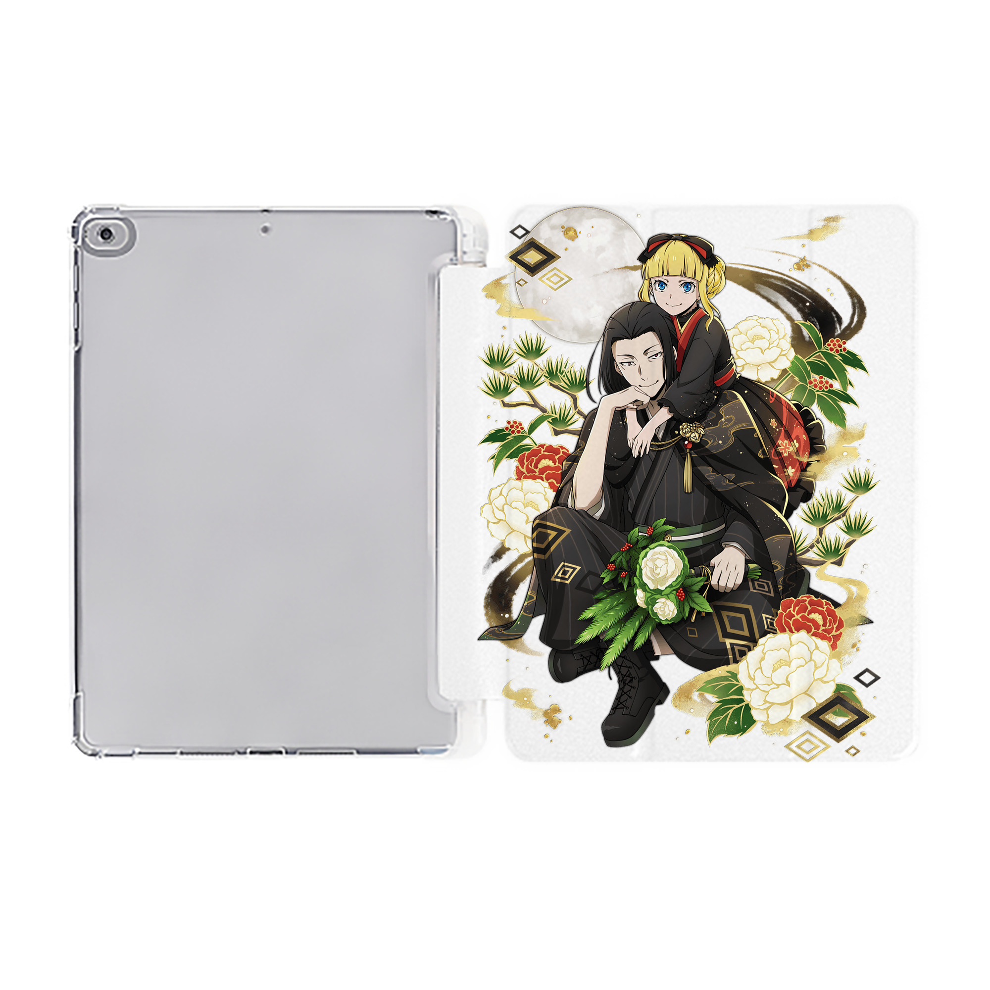 （画像用） 文豪ストレイドッグス Bungo Stray Dogs IPad ケース ペン収納付き 三つ折りスタンド PUレザー×シリコン 対応機種9.5/10.5/10.9インチ
